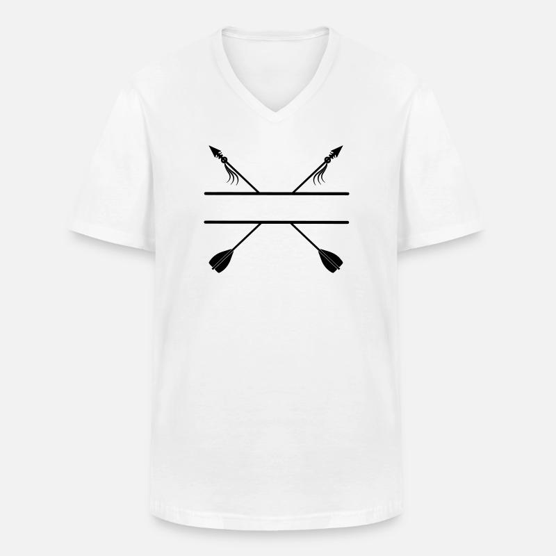 Wikingerpfeile Bogenschießen - Männer-T-Shirt mit V-Ausschnitt - Weiß