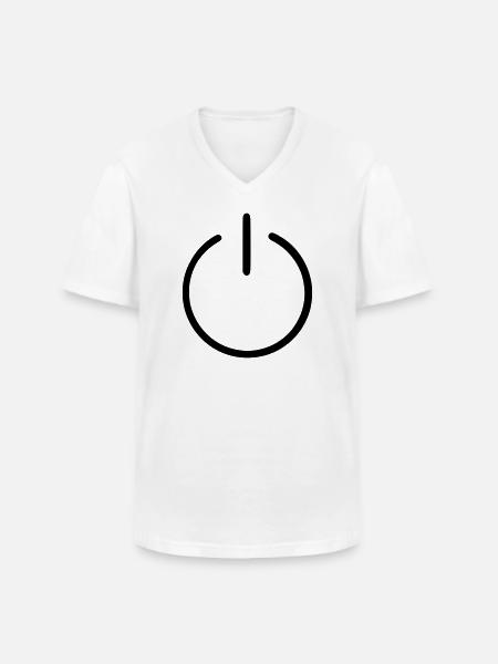 An Us Off Button - Men's V-Neck T-Shirt - white