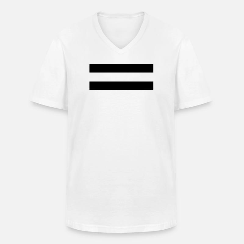 Ist Gleich Zeichen = sign - Männer-T-Shirt mit V-Ausschnitt - Weiß