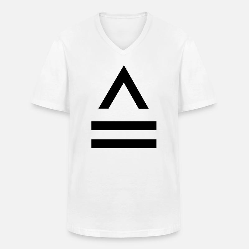 Entspricht Zeichen equivalent to - Männer-T-Shirt mit V-Ausschnitt - Weiß