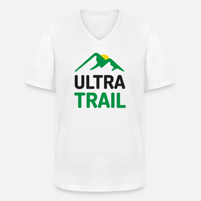 Ultra-Pfad - Männer-T-Shirt mit V-Ausschnitt - Weiß