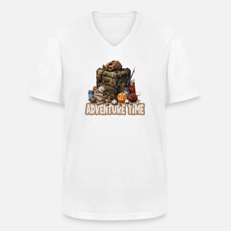 Rollenspiel Abenteuerzeit Fantasyausrüstung - Männer-T-Shirt mit V-Ausschnitt - Weiß