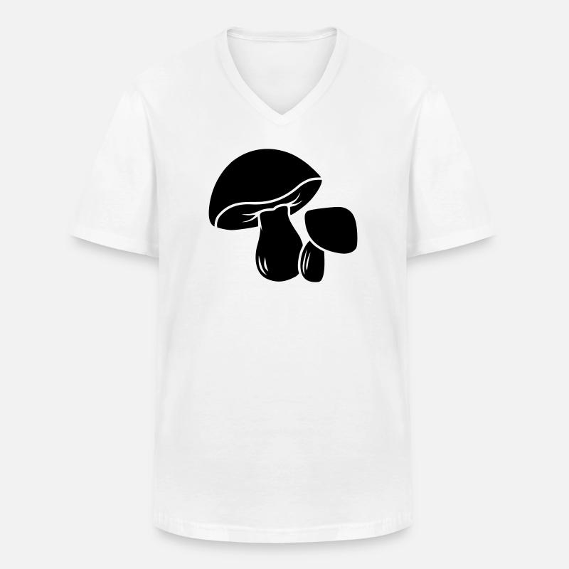 Pilz-Logo - Männer-T-Shirt mit V-Ausschnitt - Weiß