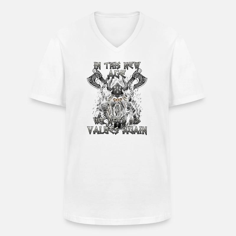 Walhalla Erbe Geschenk einer Kriegerkultur - Männer-T-Shirt mit V-Ausschnitt - Weiß