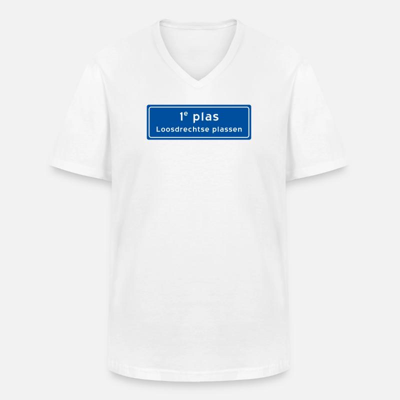 Loosdrechtse plassen 1st plas - Männer-T-Shirt mit V-Ausschnitt - Weiß