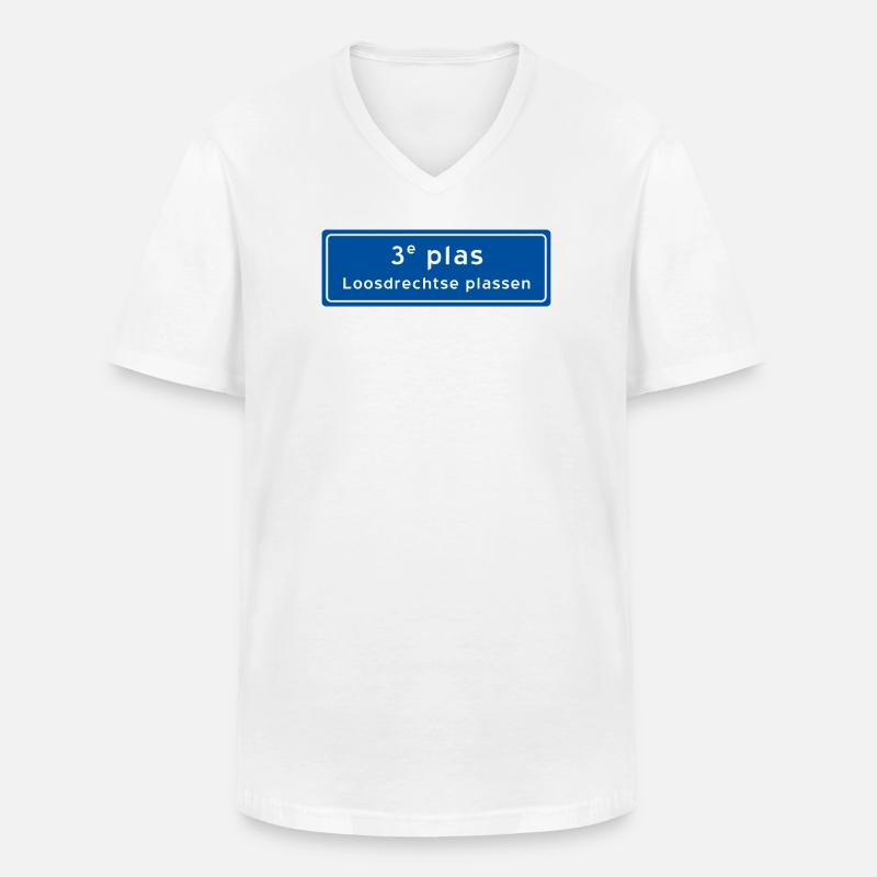 Loosdrechtse plassen 3rd plas - Männer-T-Shirt mit V-Ausschnitt - Weiß