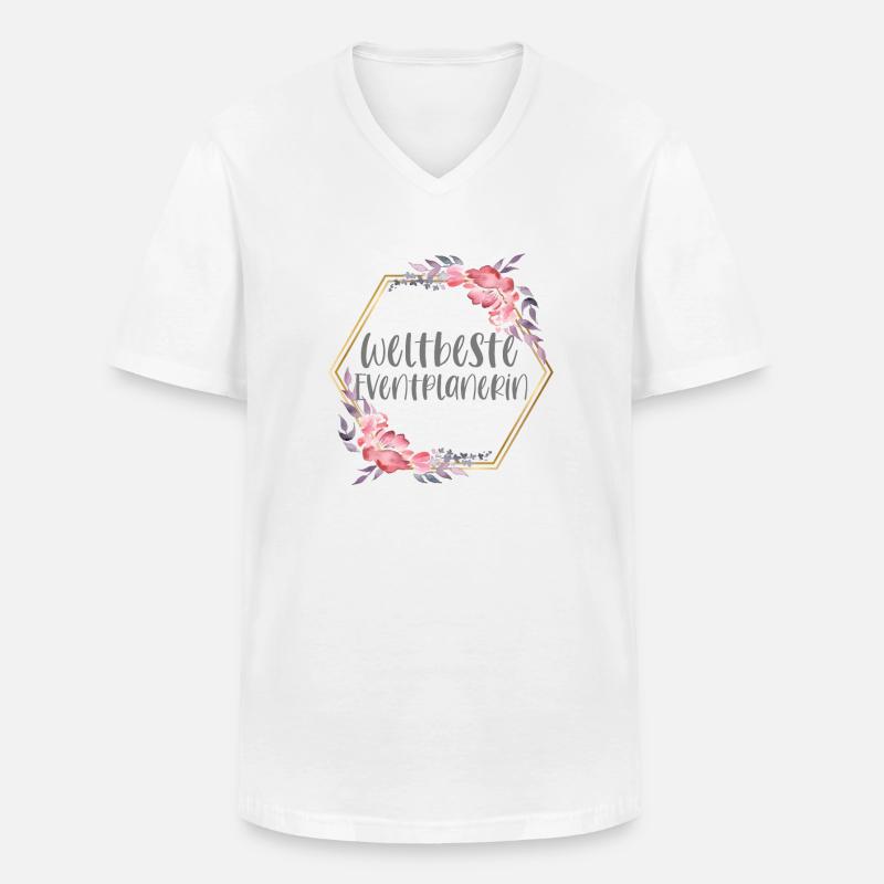 Eventplanerin Events Mädchen Beruf Geschenk - Männer-T-Shirt mit V-Ausschnitt - Weiß