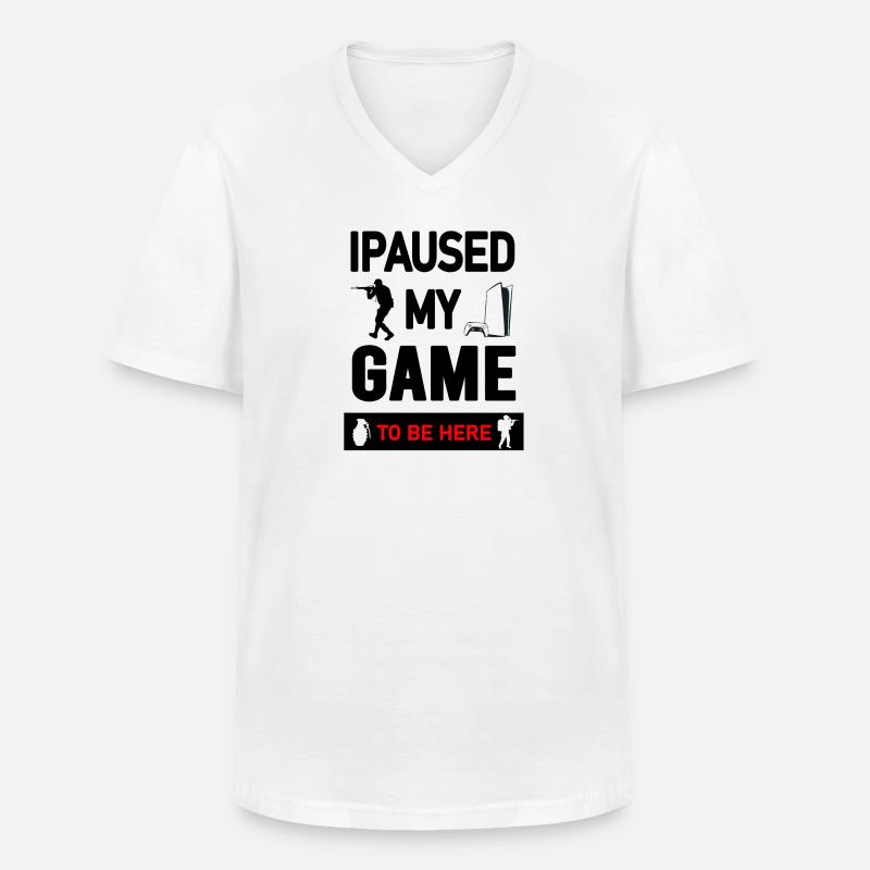 Gaming Console and Controller Graphic Design - Men's V-Neck T-Shirt - white
