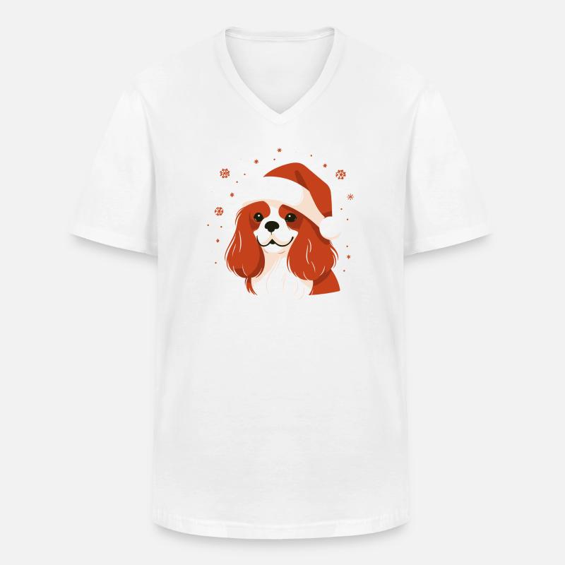 Weihnachtspullover - Niedliches Geschenk - Männer-T-Shirt mit V-Ausschnitt - Weiß