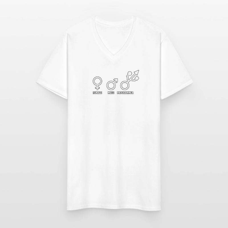 Developer Admin Coder Programmer Computer Men's V-Neck T-Shirt