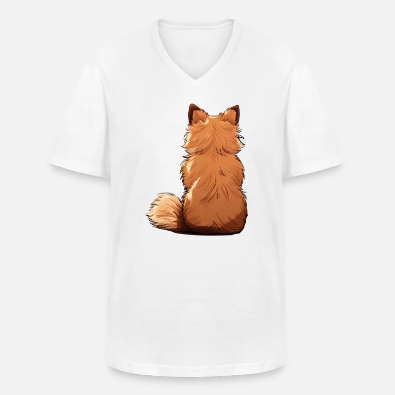 Pommern - Männer-T-Shirt mit V-Ausschnitt - Weiß
