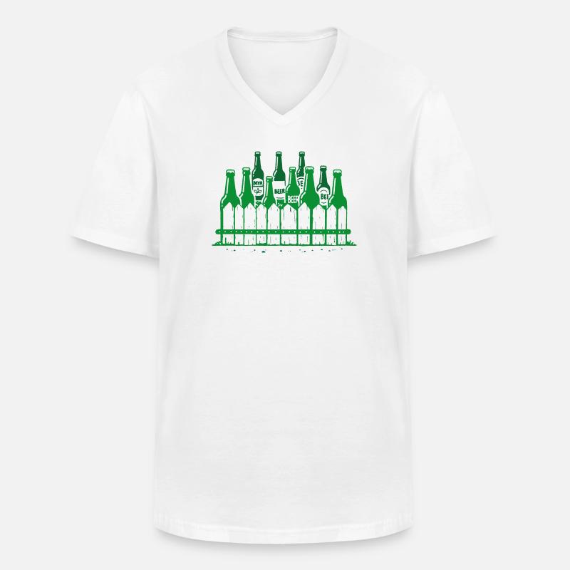 biergarten bier wortspiel biertrinker - Männer-T-Shirt mit V-Ausschnitt - Weiß