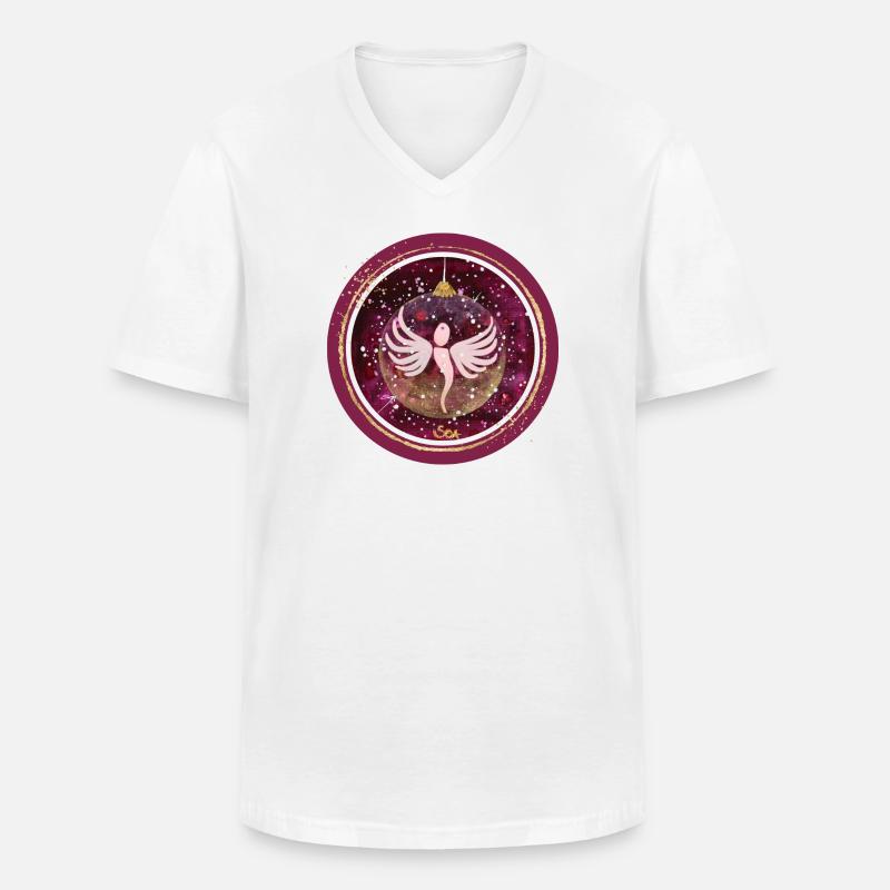 Weihnachtskugel Engel - Sonja Ariel von Staden - Männer-T-Shirt mit V-Ausschnitt - Weiß