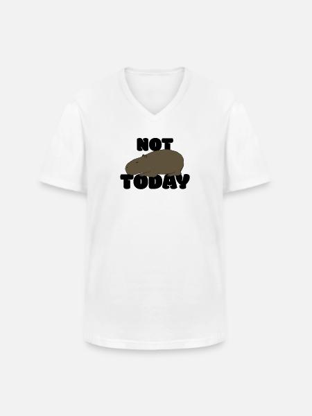 Not today Capybara - Men's V-Neck T-Shirt - white