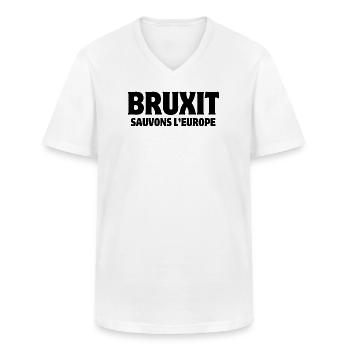 Farmer, Agriculture, Tractor - Men's V-Neck T-Shirt - white - Front - AI Model Male 185 light (185cm)