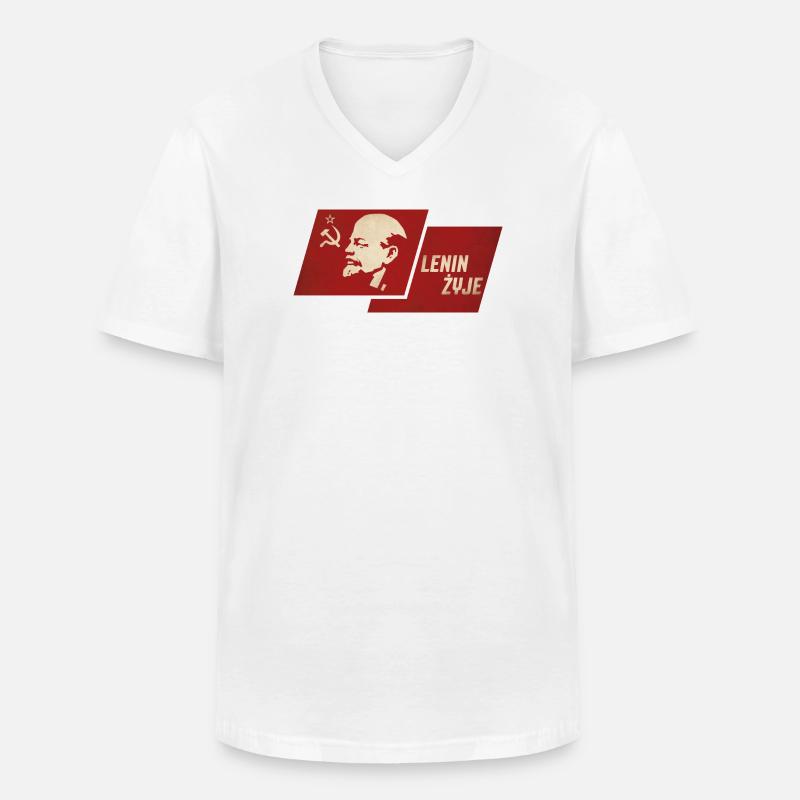 Lenin is alive - Men's V-Neck T-Shirt - white