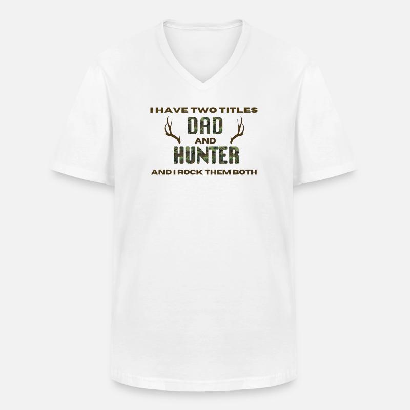 Jäger Spruch - Männer-T-Shirt mit V-Ausschnitt - Weiß