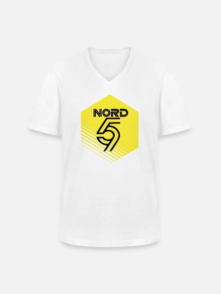 North - Men's V-Neck T-Shirt - white
