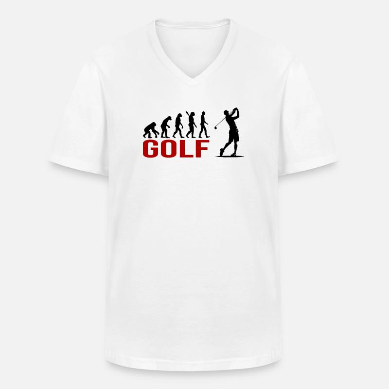 Evolution Golfsport - Männer-T-Shirt mit V-Ausschnitt - Weiß