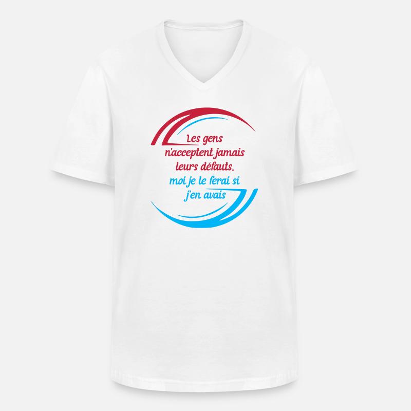 Die Fehler der Menschen - Männer-T-Shirt mit V-Ausschnitt - Weiß