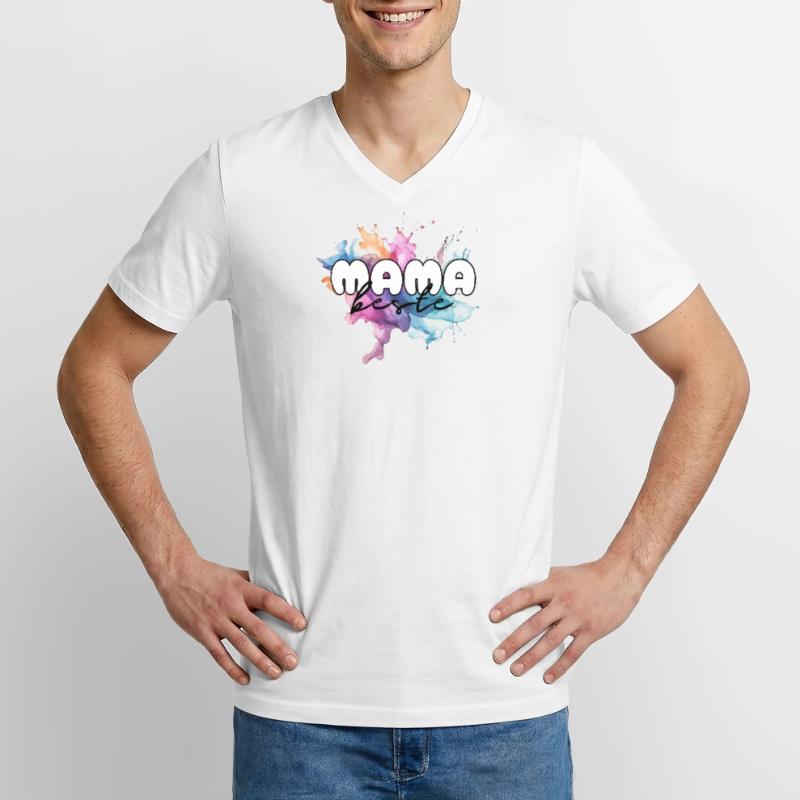Beste Mama, Muttertag, Mutter, Mami, Supermama Männer-T-Shirt mit V-Ausschnitt