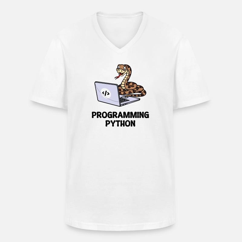 Developer Lustige Sprüche Programmierer Computer - Männer-T-Shirt mit V-Ausschnitt - Weiß