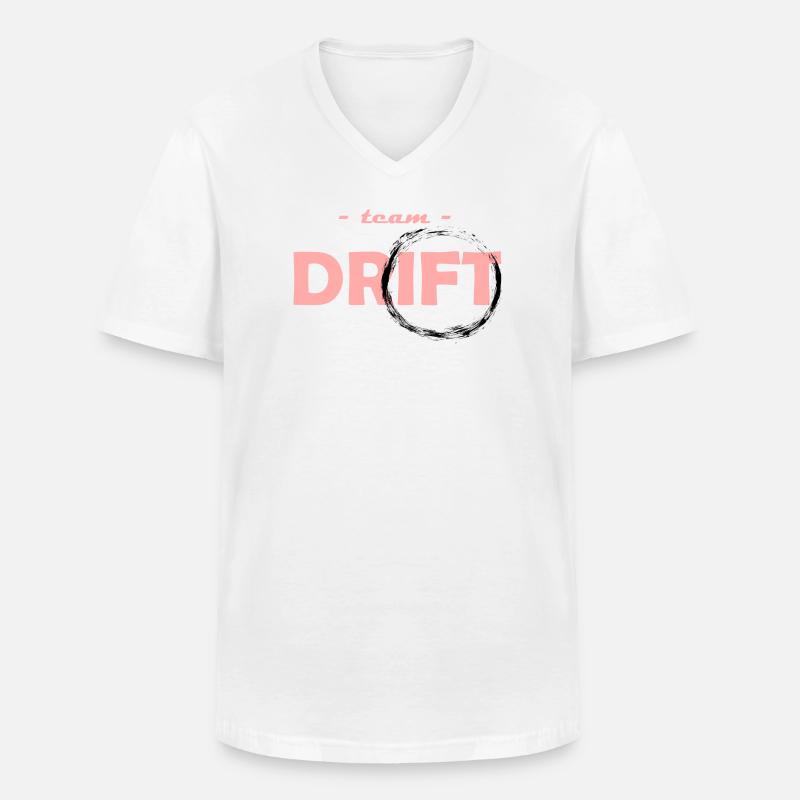 Team Drift Rose - Männer-T-Shirt mit V-Ausschnitt - Weiß