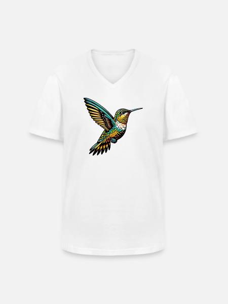 Colibri - T-shirt col V Homme - blanc