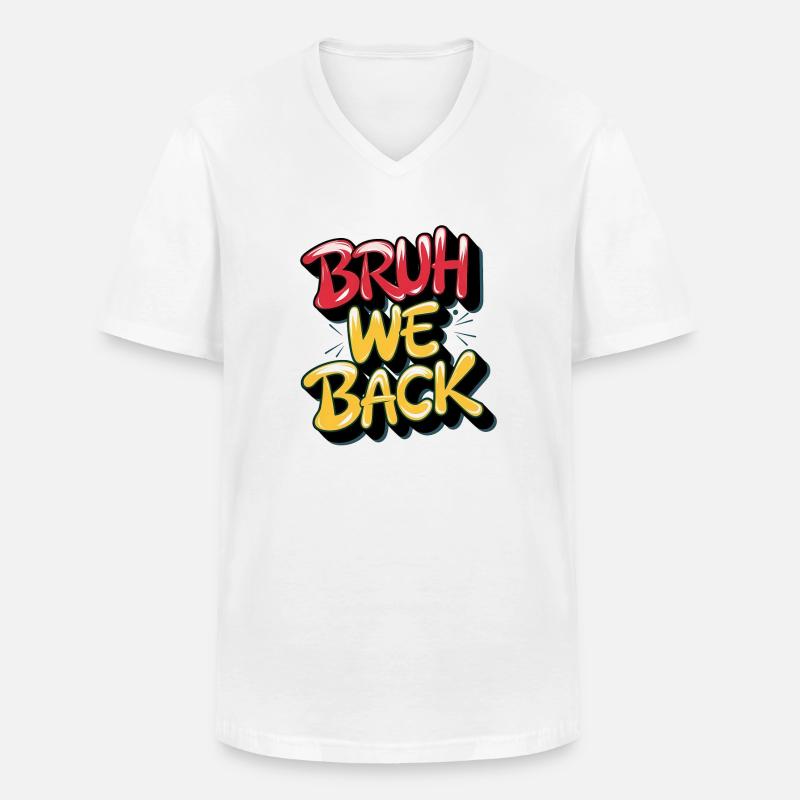 Aussprache und Textdesign im Retro-Stil - Männer-T-Shirt mit V-Ausschnitt - Weiß