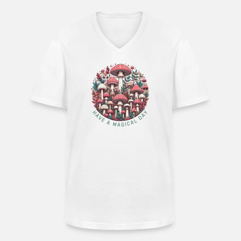 Toadstool - Men's V-Neck T-Shirt - white