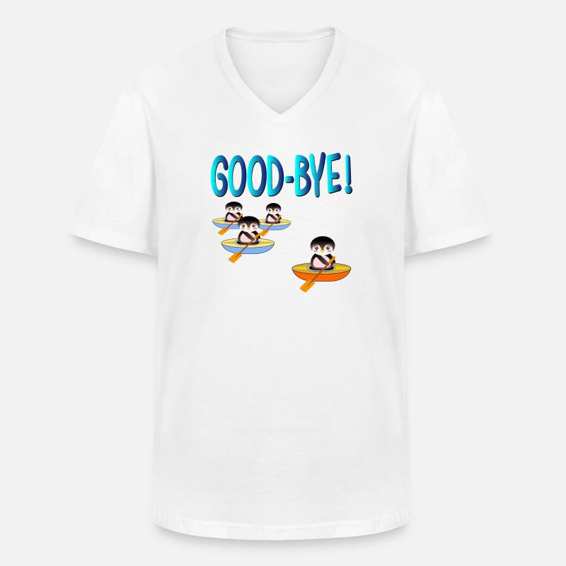 GODD-BYE ABSCHIED - Männer-T-Shirt mit V-Ausschnitt - Weiß