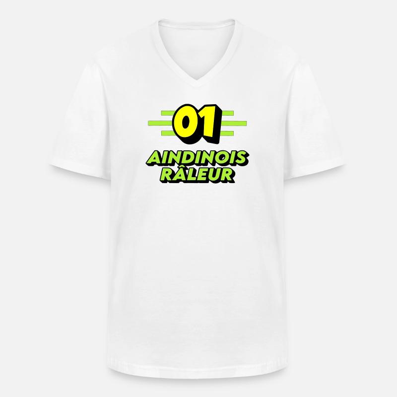 Klagender Aindinois - Männer-T-Shirt mit V-Ausschnitt - Weiß