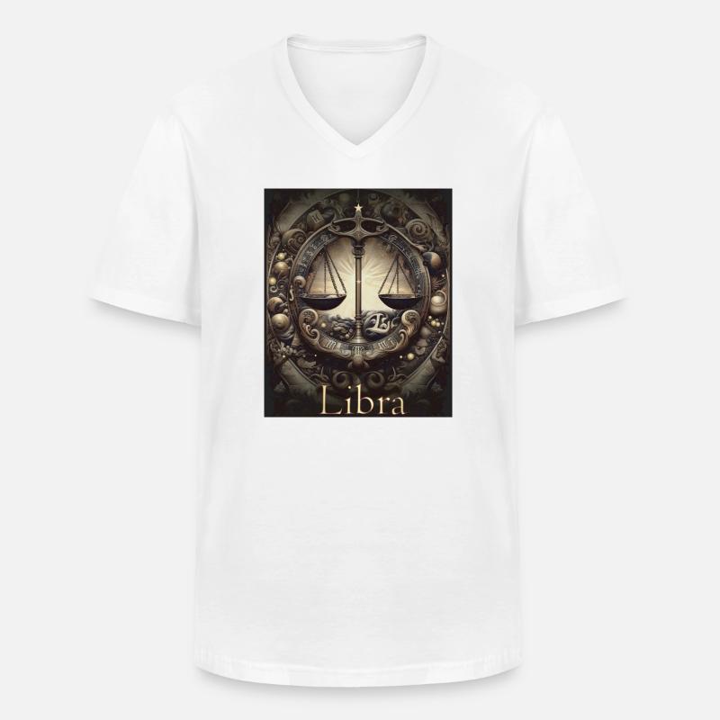 Libra Sternzeit Waage Sternzeichen - Waage - Männer-T-Shirt mit V-Ausschnitt - Weiß