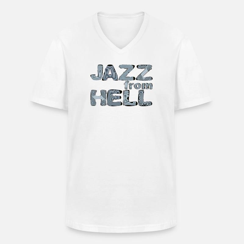 Jazz from Hell: Psychedelic Glyphs - Männer-T-Shirt mit V-Ausschnitt - Weiß