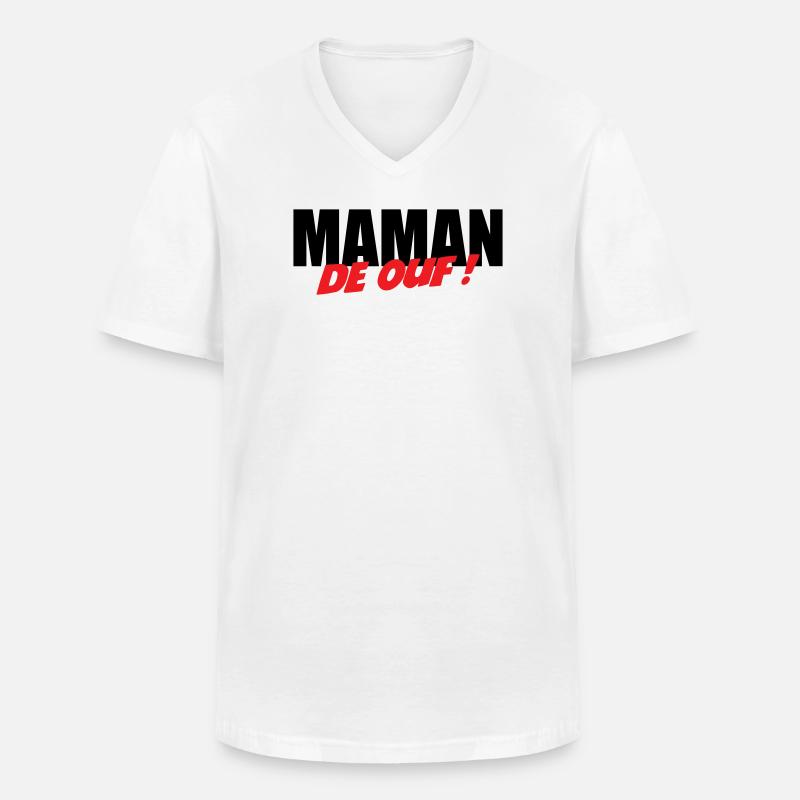 Verrückte Mama! - Männer-T-Shirt mit V-Ausschnitt - Weiß
