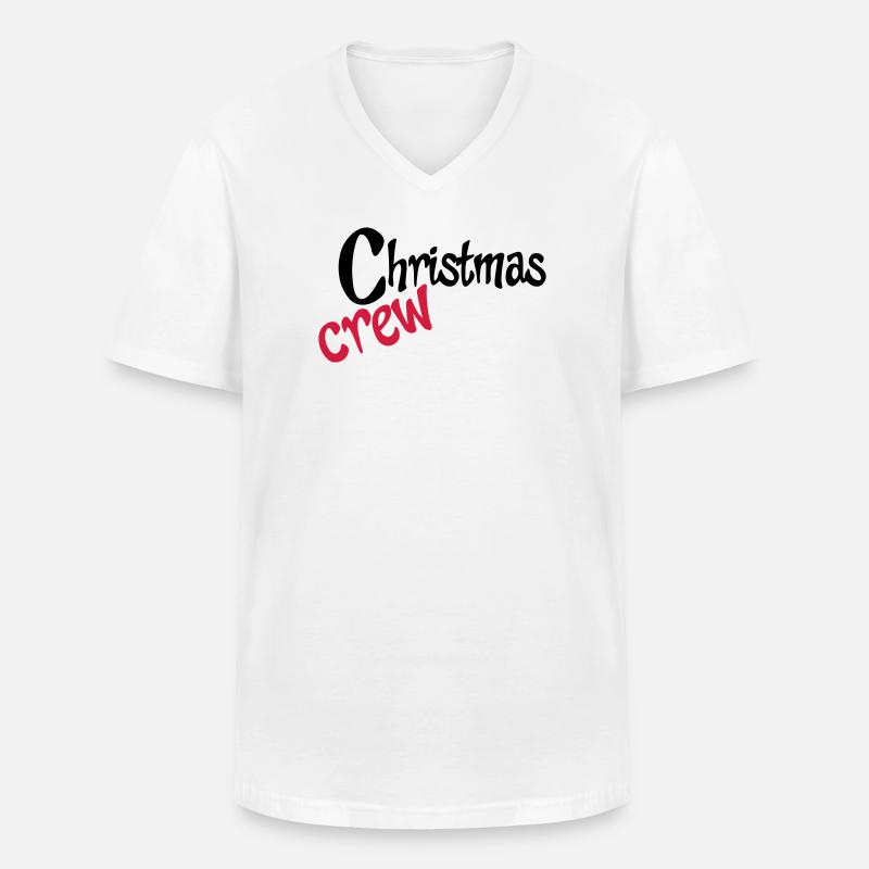 Teamwork zu Weihnachten - Männer-T-Shirt mit V-Ausschnitt - Weiß