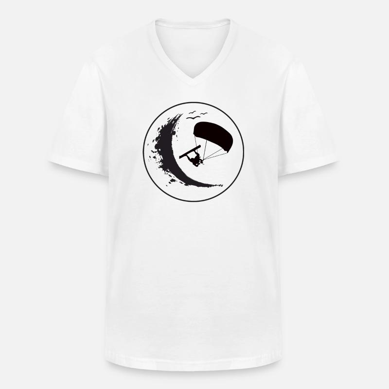 Wave Rider Eclipse - Männer-T-Shirt mit V-Ausschnitt - Weiß