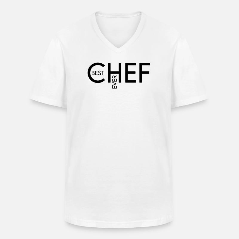 Best Chef ever - Männer-T-Shirt mit V-Ausschnitt - Weiß
