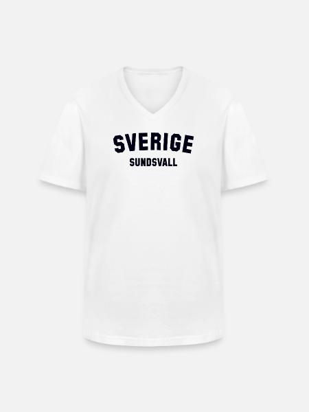 SUNDSVALL, Suède, Suède - T-shirt col V Homme - blanc
