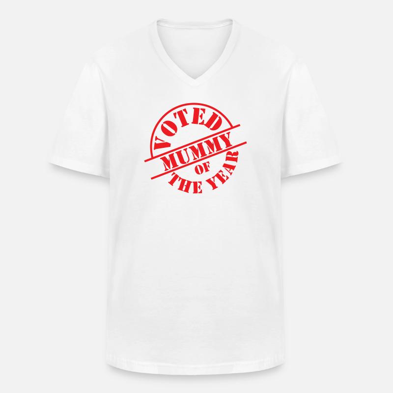 Zur Mutter des Jahres gewählt - Männer-T-Shirt mit V-Ausschnitt - Weiß