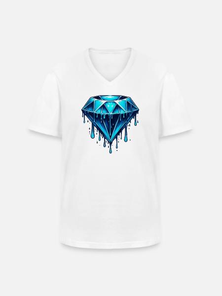 Diamond - Men's V-Neck T-Shirt - white