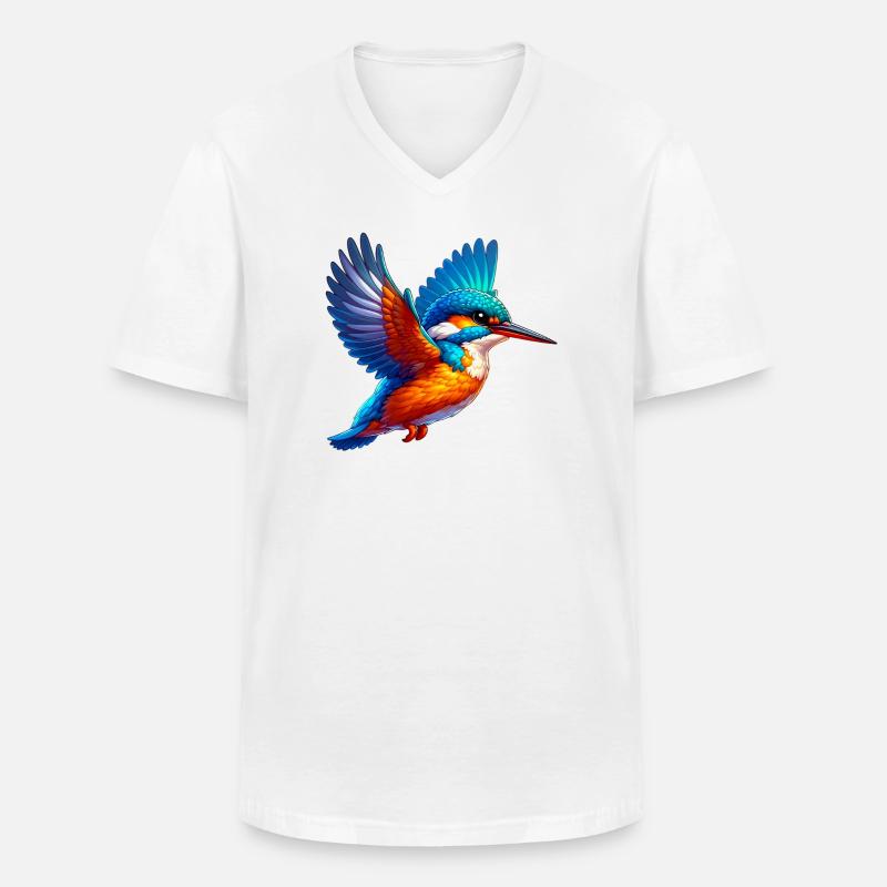 Eisvogel - Männer-T-Shirt mit V-Ausschnitt - Weiß
