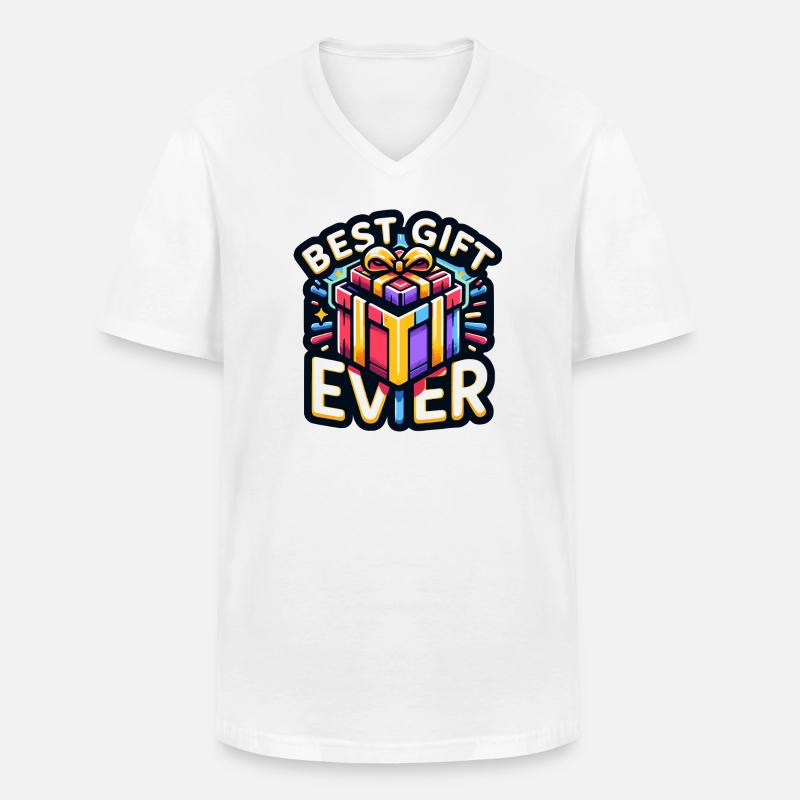 Best Gift Ever - Witzige Geschenkidee - Männer-T-Shirt mit V-Ausschnitt - Weiß