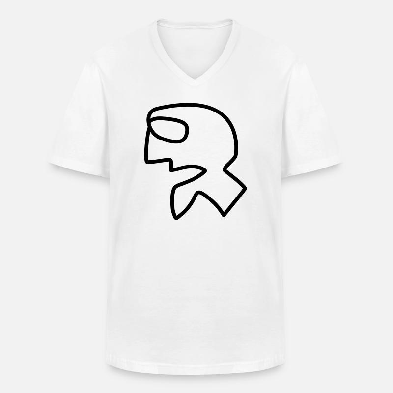 03 Ursprünglich - Männer-T-Shirt mit V-Ausschnitt - Weiß