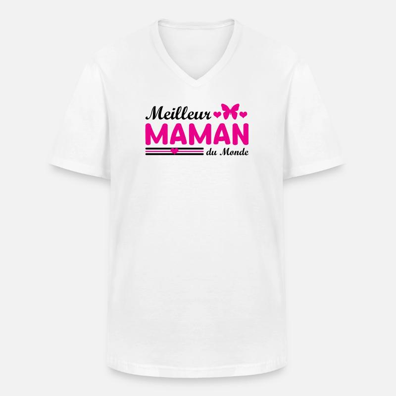 Beste Mutter der Welt - Männer-T-Shirt mit V-Ausschnitt - Weiß