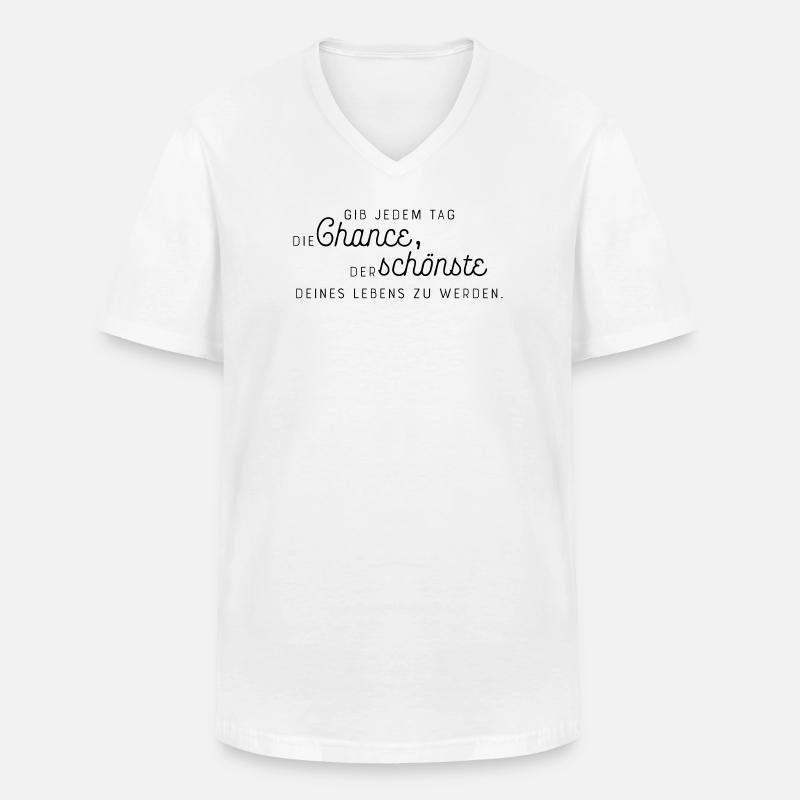 Abstrakte Farbexplosion auf Leinwand - Männer-T-Shirt mit V-Ausschnitt - Weiß