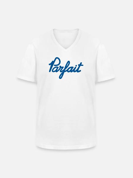 Perfekt – Perfektion zum Tragen - Männer-T-Shirt mit V-Ausschnitt - Weiß
