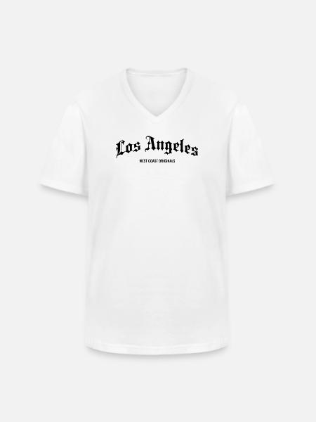 LOS ANGELES - Men's V-Neck T-Shirt - white