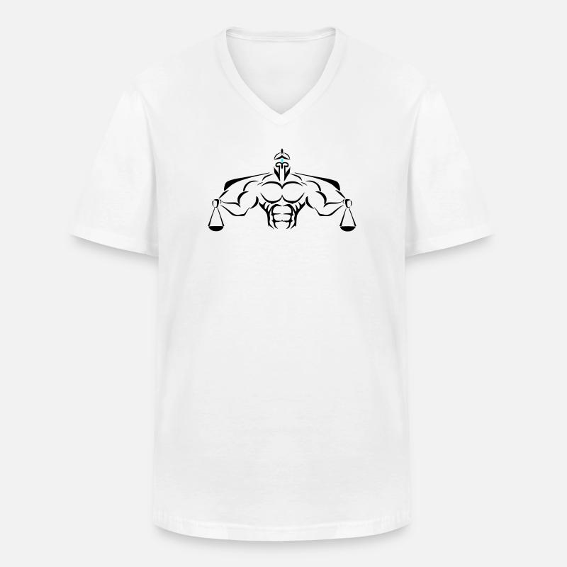Alpha Scale Deluxe - Männer-T-Shirt mit V-Ausschnitt - Weiß