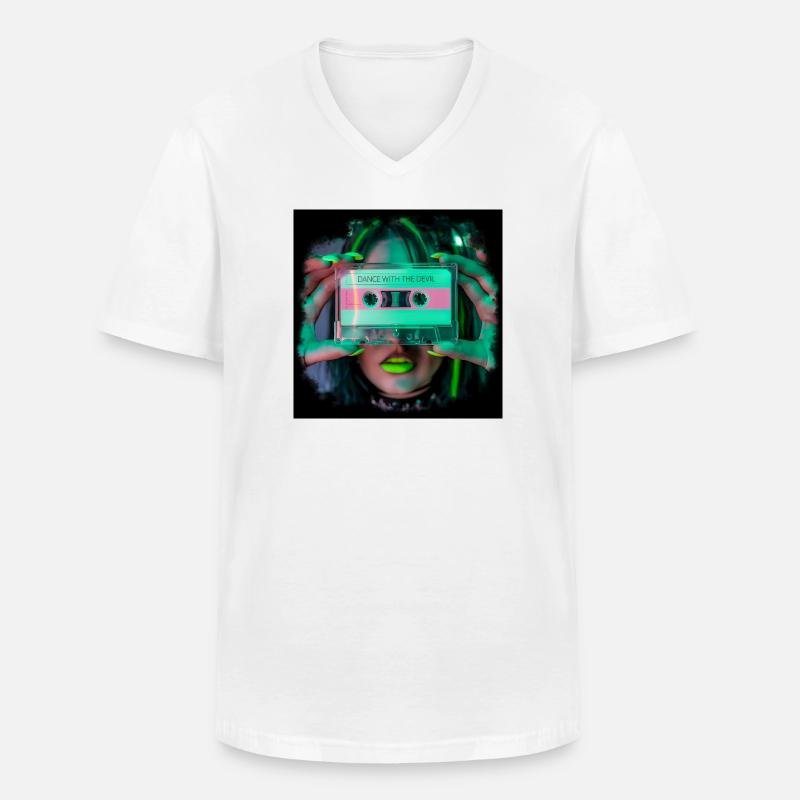 Dance with the Devil - Männer-T-Shirt mit V-Ausschnitt - Weiß